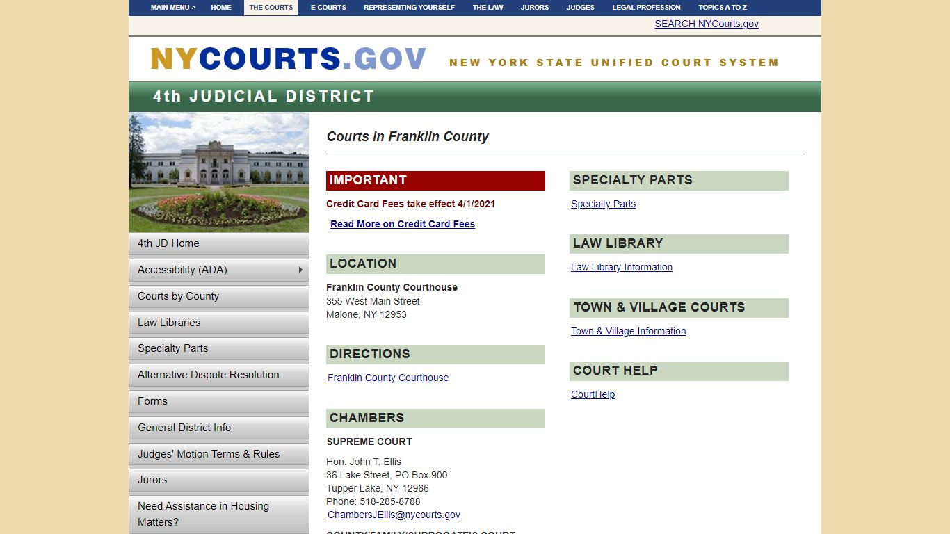 Courts in Franklin County | NYCOURTS.GOV